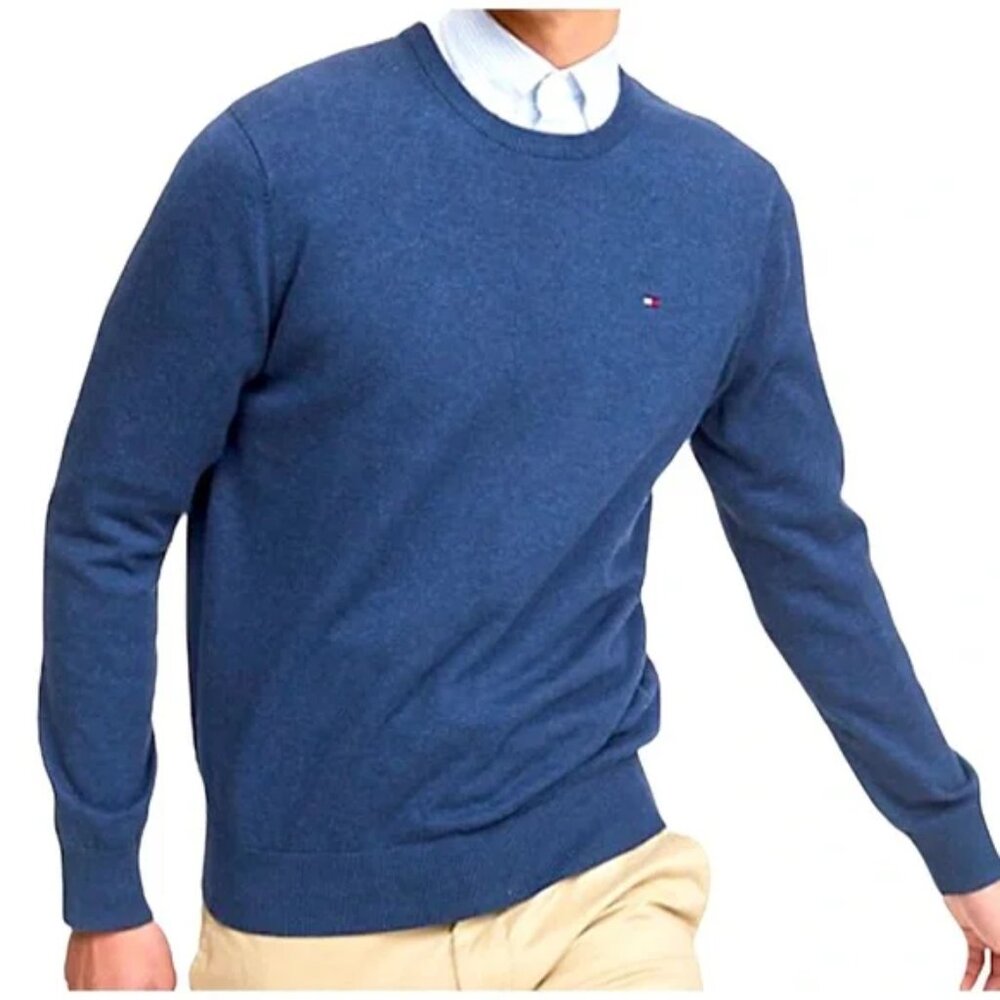 Tommy Hilfiger Mens Light Blue Knit Sweater Sz XL